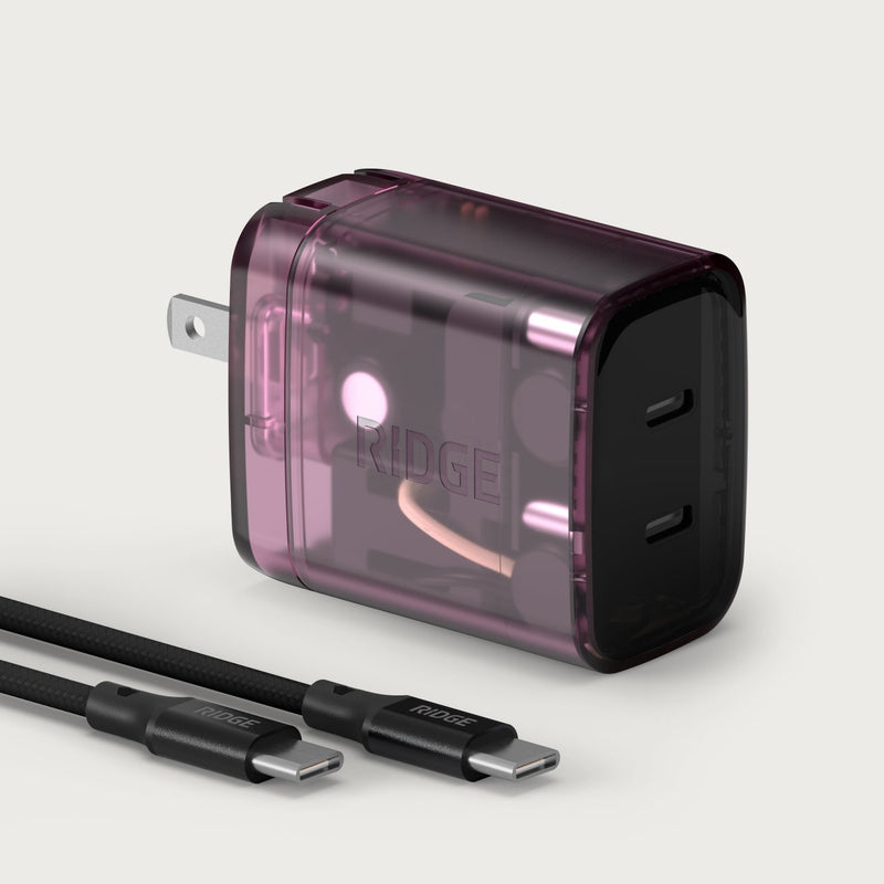 Ridge Wall Charger Set - 45W - Atomic Purple