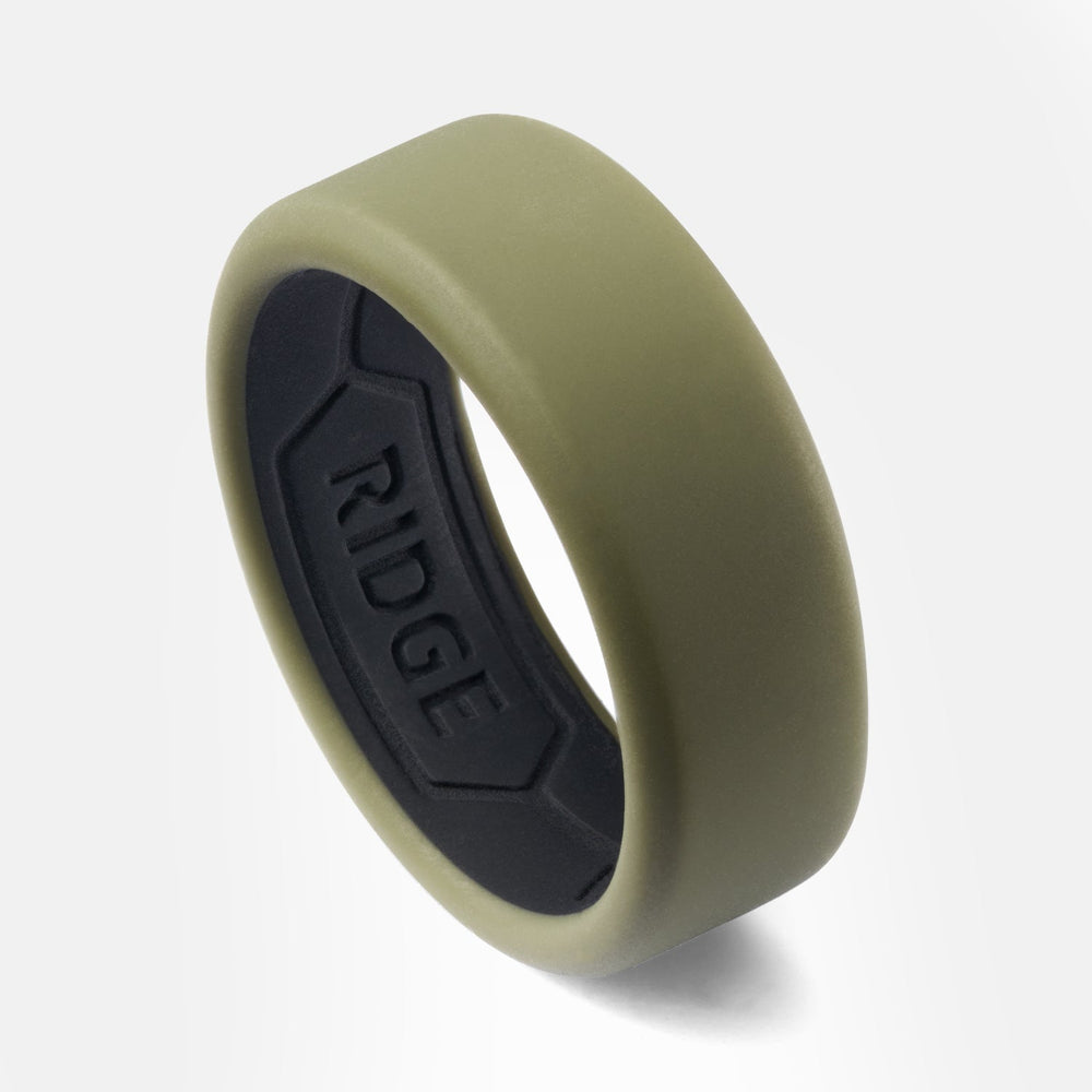8mm Silicone Ring Set - Matte Olive