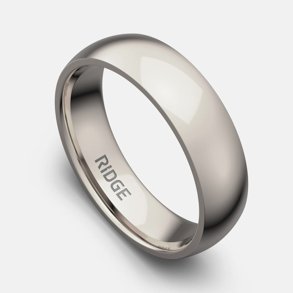 6mm Rounded Ring Set - Platinum - Tantalum