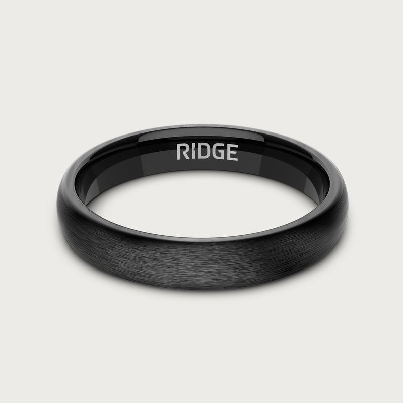 4mm Rounded Ring Set - Royal Black