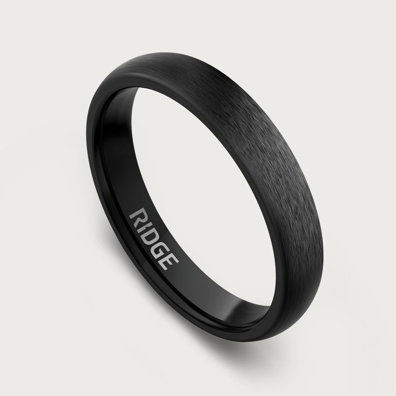 4mm Rounded Ring Set - Royal Black