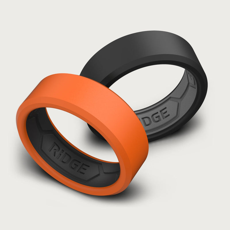 8mm Silicone Ring Set - Basecamp Orange