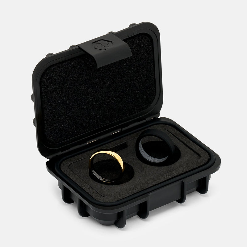 4mm Rounded Ring Set - 24K Gold