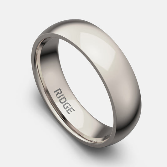 6mm Rounded Ring Set - Platinum - Tantalum