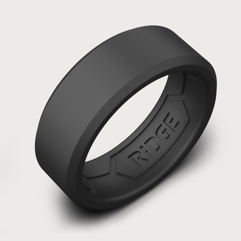 8mm Silicone Ring Set - Royal Black
