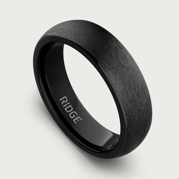 Royal Black Men's Tungsten Wedding Band - The Ridge – Ridge CA