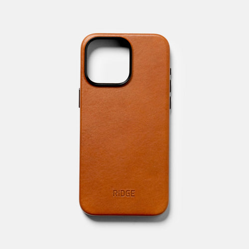 Ridge Phone Case - Tobacco Brown Leather - iPhone 15 Pro Max