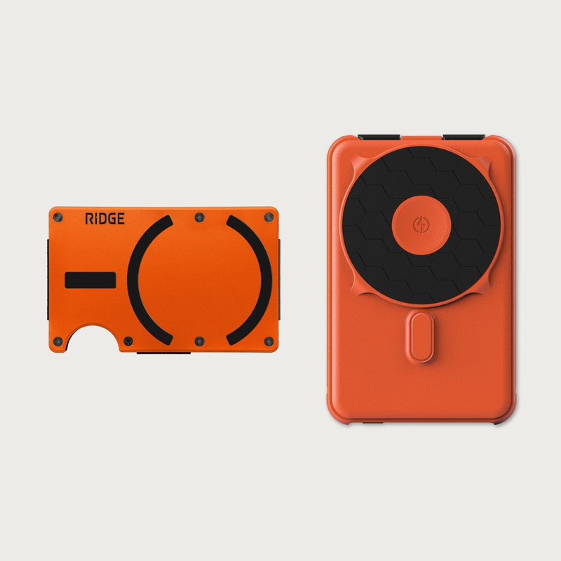 Ridge Wallet for MagSafe + Power Bank - Basecamp Orange — image 1